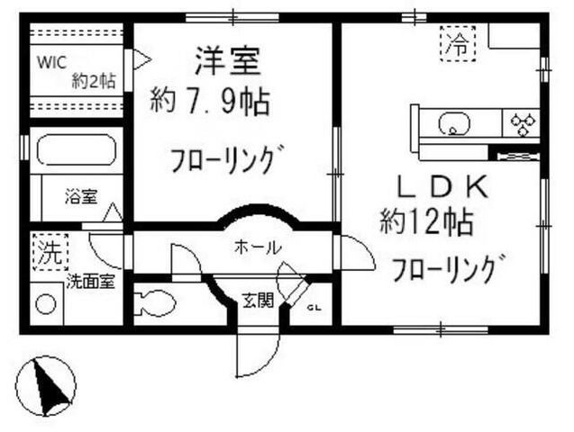 拡大写真:タカホアパートメント 1階A1の間取り