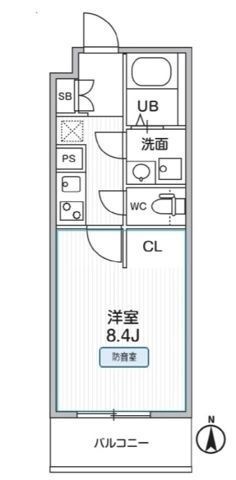 拡大写真:THE PALMS MUSE 新江古田 1階102の間取り