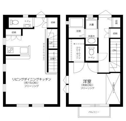 拡大写真:メゾンオルテ 2階202の間取り