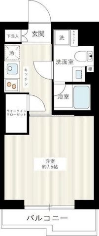 拡大写真:AZEST新江古田 4階408の間取り