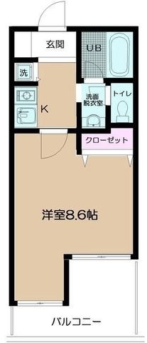 拡大写真:サンピア西須賀 3階307の間取り