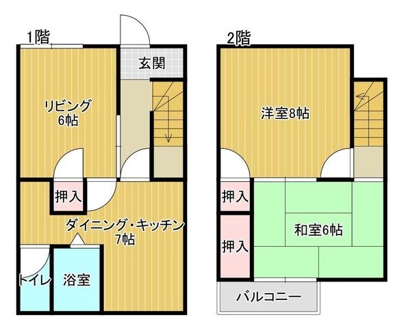 拡大写真:グリーンハイツ田富 1階1の間取り