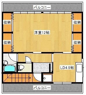 拡大写真:AURUM 3階301の間取り