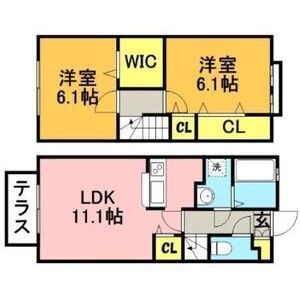 拡大写真:ヨーロピアンシャレー古賀 1階103の間取り