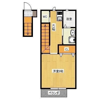 拡大写真:NALSAS 2階207の間取り