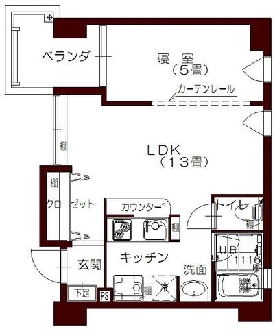 拡大写真:コリドール丸の内パーク 4階402の間取り