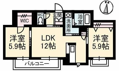 拡大写真:シャーメゾン元町 3階302の間取り