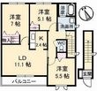 クレシェンドKの間取図