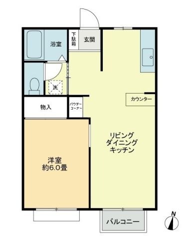 拡大写真:フォブールホロニックB 1階B101の間取り