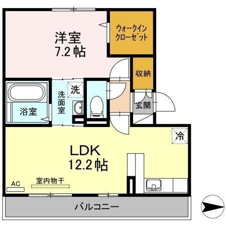 拡大写真:桜サライ 2階203の間取り