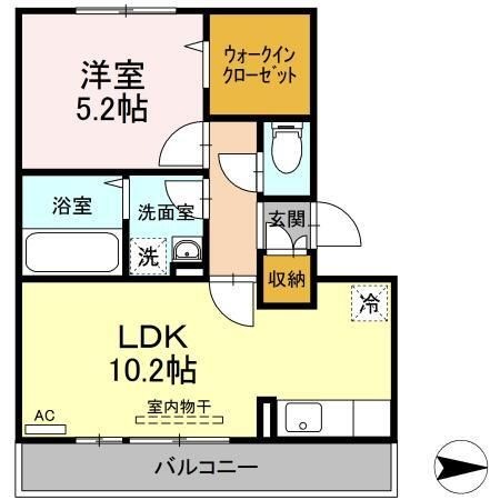 拡大写真:桜サライ 3階306の間取り