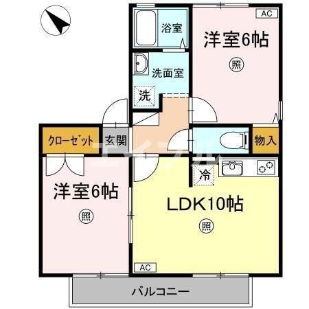 拡大写真:アドミレー樹太 C棟 1階C103の間取り