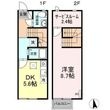 リースランド木太 Bの間取図