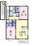 写真：Ｇａｒｄｅｎ　Ｈｉｌｌｓ2階の間取図