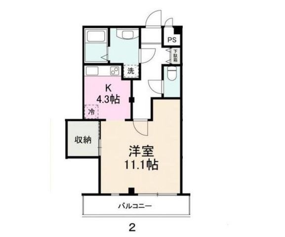 拡大写真:セントリート 3階302の間取り