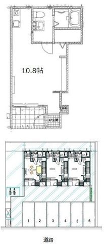 拡大写真:nishimobira23 1階103の間取り