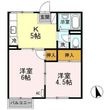 コーポ羽衣Cシャルダンの間取図