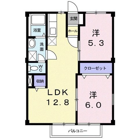 拡大写真:メゾンパーク前田 2階201の間取り