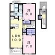 アルモニー八代Ⅱの間取図