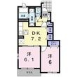 アドラブール Aの間取図
