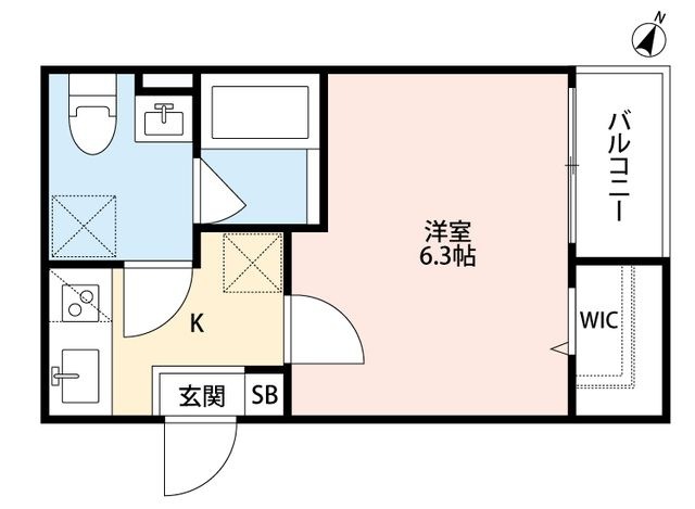拡大写真:西宮市生瀬東町 2階205の間取り