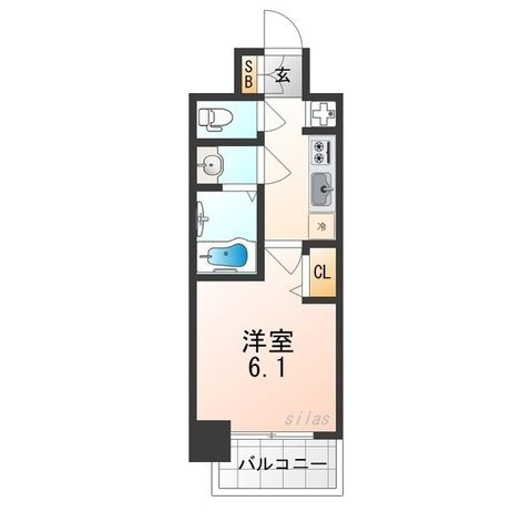 拡大写真:大阪市西淀川区姫里2丁目 4階401の間取り