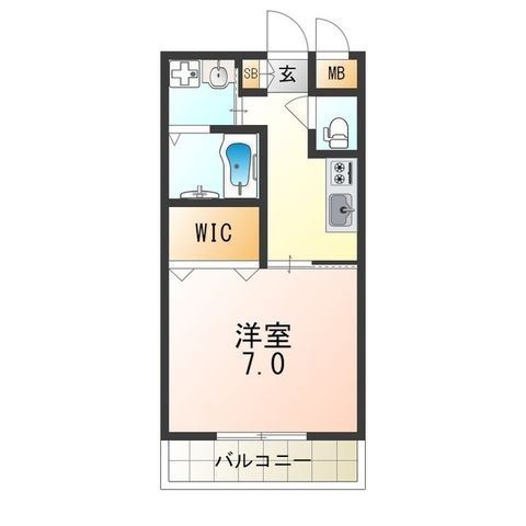 拡大写真:西宮市小松南町1丁目 3階303の間取り