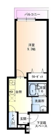 拡大写真:大阪市平野区長吉長原4丁目 3階302の間取り