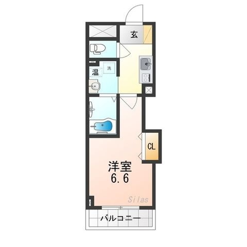 拡大写真:大阪市生野区中川西3丁目 9階902の間取り