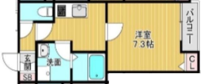 拡大写真:尼崎市常光寺1丁目 3階302の間取り