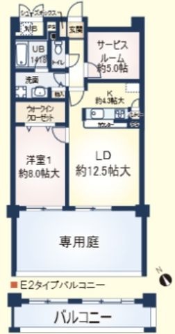 拡大写真:西宮市甲子園口1丁目 3階301の間取り