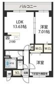西宮市上甲子園4丁目の間取図