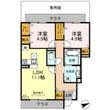 大阪市平野区瓜破西3丁目の間取図