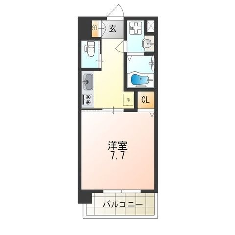 拡大写真:大阪市西淀川区姫里1丁目 10階1003の間取り