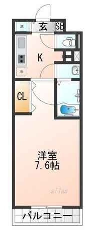 拡大写真:西宮市与古道町 7階706の間取り