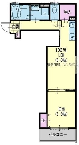 拡大写真:守口市菊水通2丁目 1階103の間取り