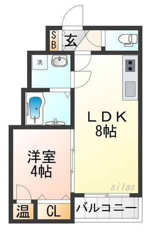 拡大写真:大阪市旭区中宮3丁目 2階202の間取り