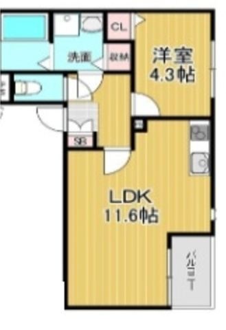 拡大写真:豊中市庄内東町3丁目 3階301の間取り