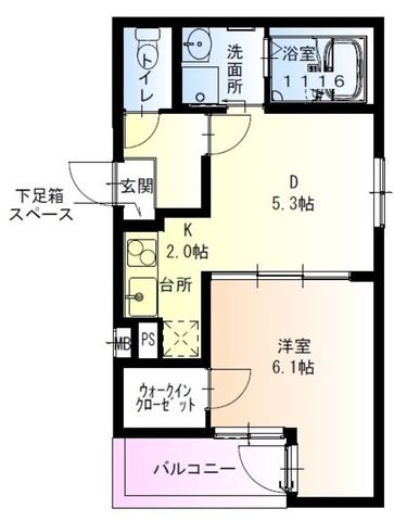 拡大写真:守口市日吉町2丁目 1階103の間取り