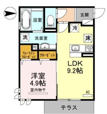 拡大写真:豊中市桜の町1丁目 1階101の間取り