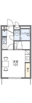 写真:岡山市北区一宮 2階201の間取図