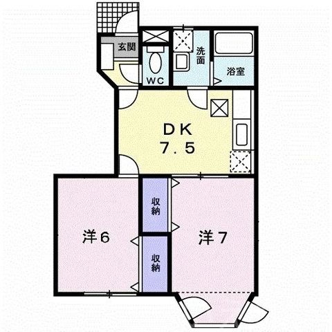 拡大写真:岡山市東区瀬戸町江尻 1階102の間取り