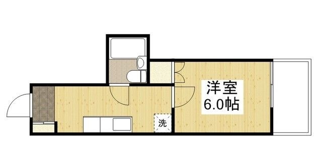 拡大写真:SATOビル大黒 4階402の間取り