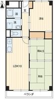 城北マンションの間取図