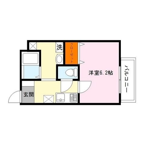 拡大写真:アームスコート若江岩田 5階503の間取り