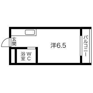 拡大写真:西岩田ハイツ 2階206の間取り