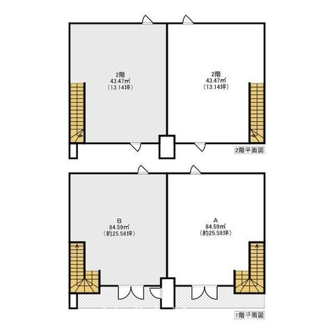 拡大写真:長久手市勝入塚 貸店舗 1階Bの間取り