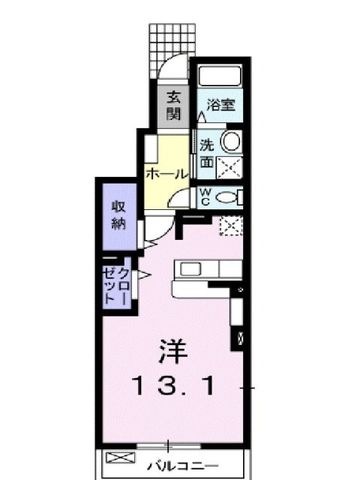 拡大写真:セレーノ B 1階101の間取り