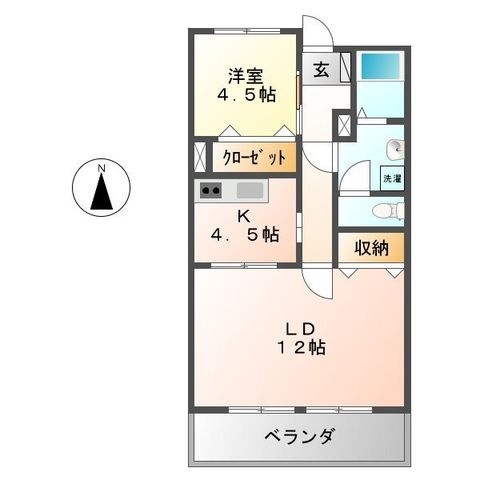 拡大写真:名栄ビル 1階106の間取り