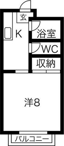 拡大写真:ラ・フォーレ駒方 A棟 2階202の間取り